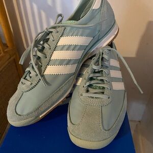 Adidas Women's Mint Sneakers with White Accents